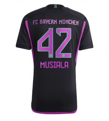 Lacne Muži Futbalové dres Bayern Munich Jamal Musiala #42 2023-24 Krátky Rukáv - Preč